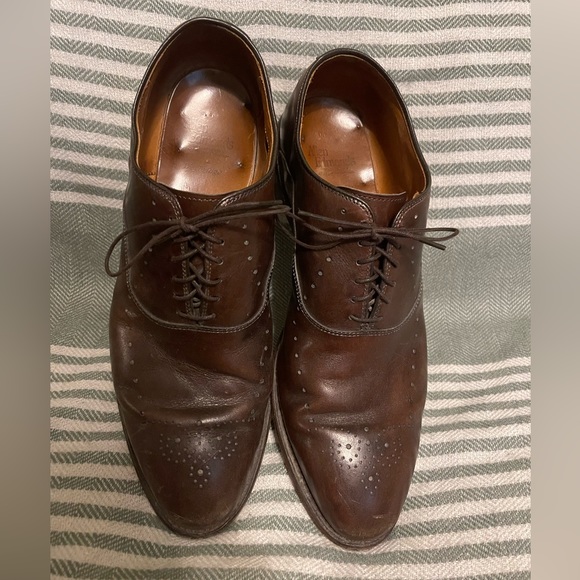 Allen Edmonds Weybridge Brown Leather Oxford Dress Shoes Size 11.5 - Picture 3 of 6